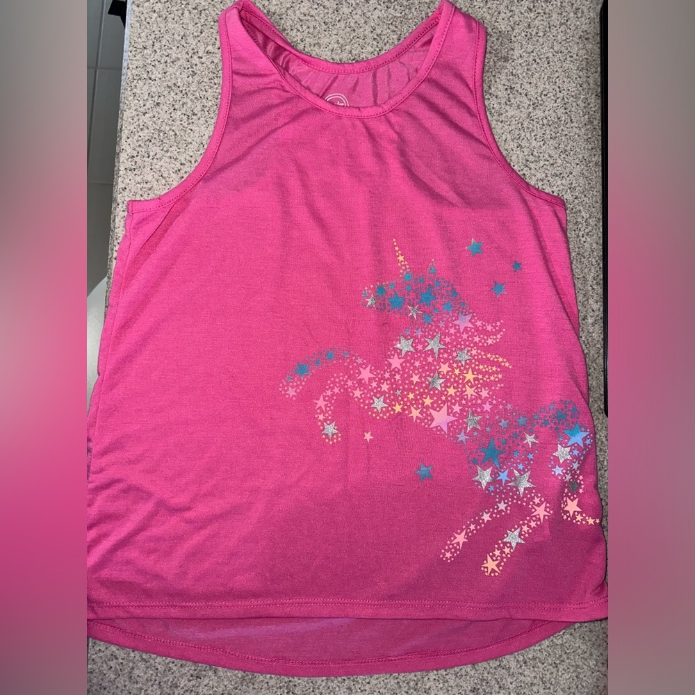 Wonder Nation Girls Graphic Tank Top Pink Size xl 14/16